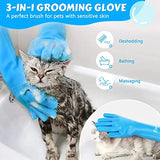 *Versatile Pet Grooming Bathing Gloves – 2-in-1 Silicone Scrubber and Massager