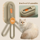 *PetPamper 3-in-1 Steam Grooming Brush - Dog & Cat Grooming Tool, Pet Hair Removal, Detangling, Cleaning Brush 🐾✨