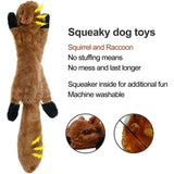 *No Stuffing Dog Toy with Squeakers - Plush Dog Toy, Durable Chew Toy, Interactive Pet Toy