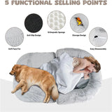 *🐾 Comfortable Foldable Human Dog Bed for Large Dogs – Orthopedic, Washable, and Perfect for Napping! 💤