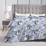 *Wrap Yourself in Love with the Super Soft Boston Terrier Flannel Throw Blanket! 🐾❤️ - Cozy Dog Lover Gift, Cute Terrier Design