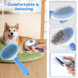 *7-Piece Cat and Dog Brush Beauty Set – Self-Cleaning Brush, Nail Clippers, Flea Comb, Pet Shower Brush