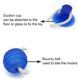 *Interactive Suction Cup TPR Ball Toy - Dog Chew Toy, Pet Teeth Cleaning, Durable Puppy Play Toy