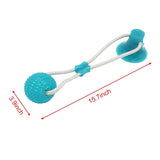 *Interactive Suction Cup TPR Ball Toy - Dog Chew Toy, Pet Teeth Cleaning, Durable Puppy Play Toy