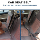 Solid Color Two-in-one Pet Car Seat Belt - Shopsunshineblossoms